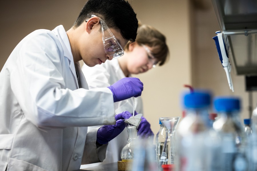 People working in a lab.